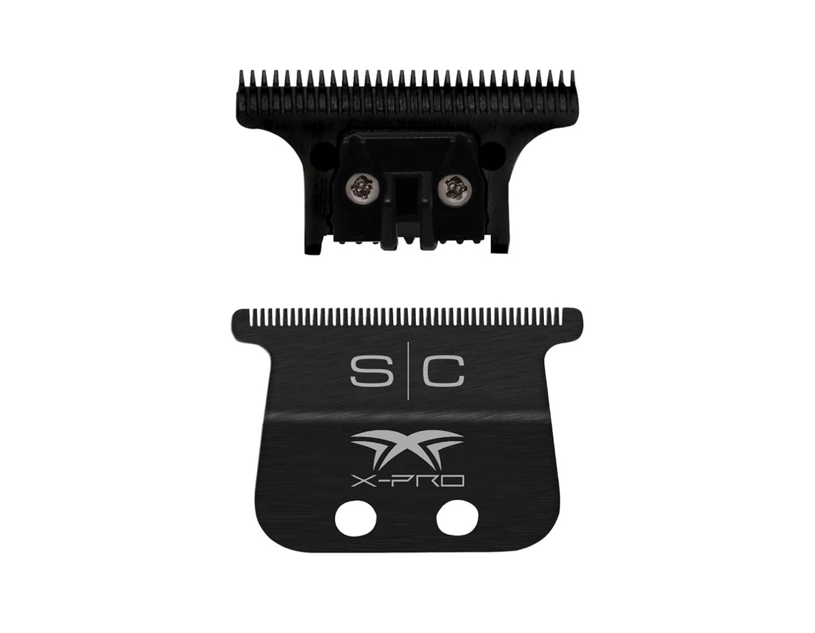 StyleCraft Black Diamond X-Pro Wide Fixed Blade & Black DLC "The One Cutter Trimmer Replacement Blade Set (SC536B)